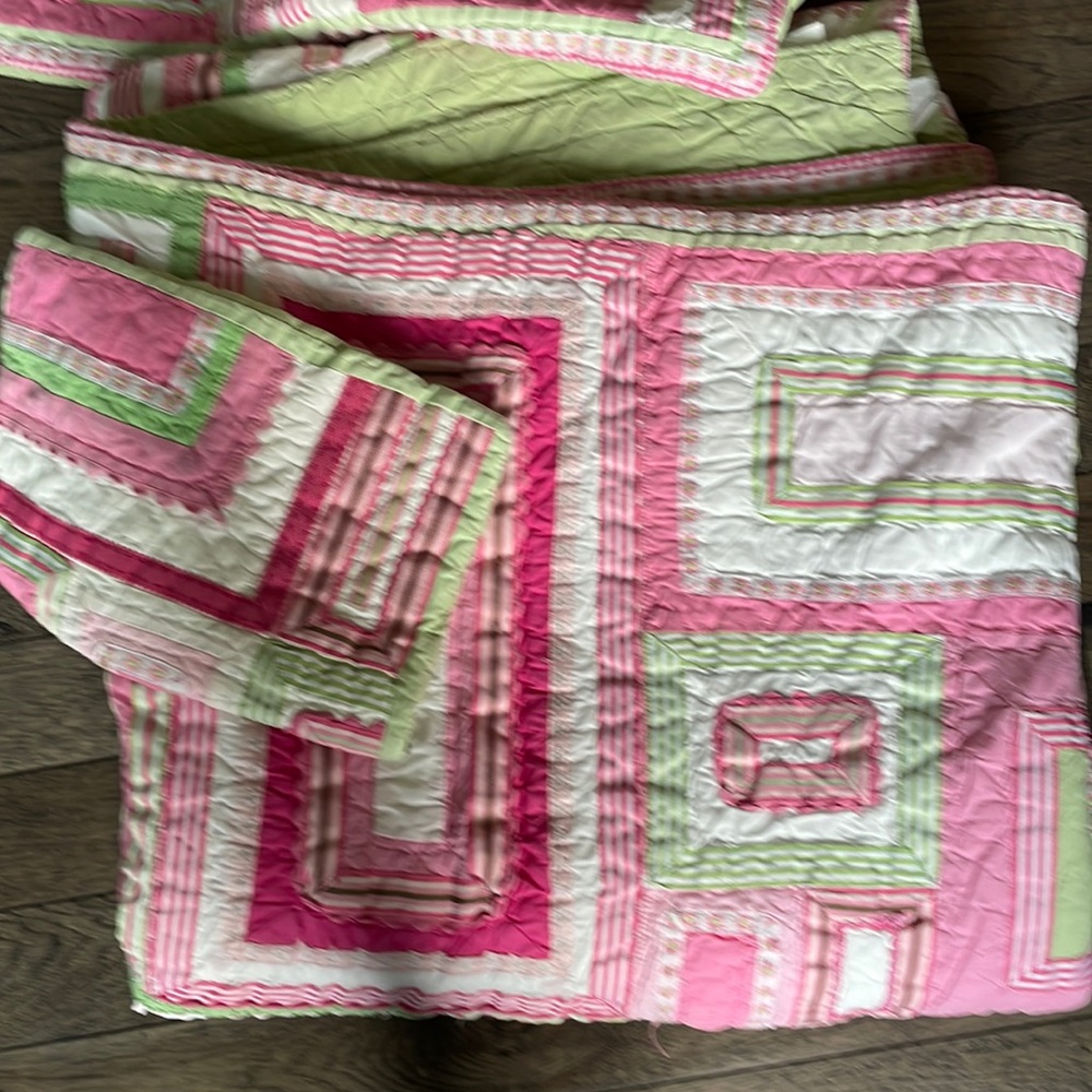 PB Kids full size quilt and shams